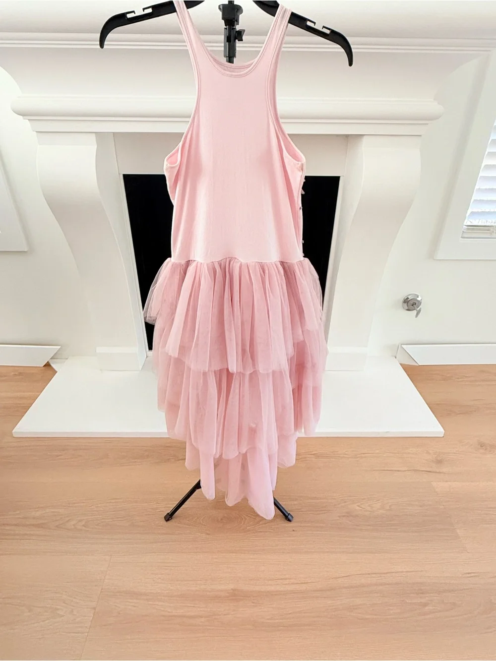 Ooh! La, La! Couture Pink & Mauve Hi-Lo Tiered Tulle Dress w/ Sequin Accents